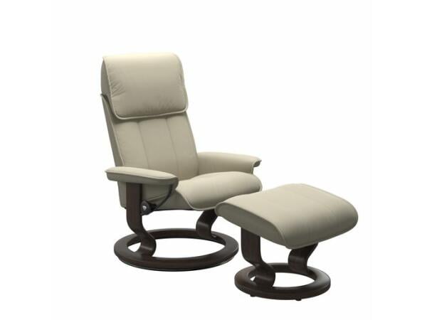 Stressless® Admiral Recliner with Ottoman Recliners Customizable 31