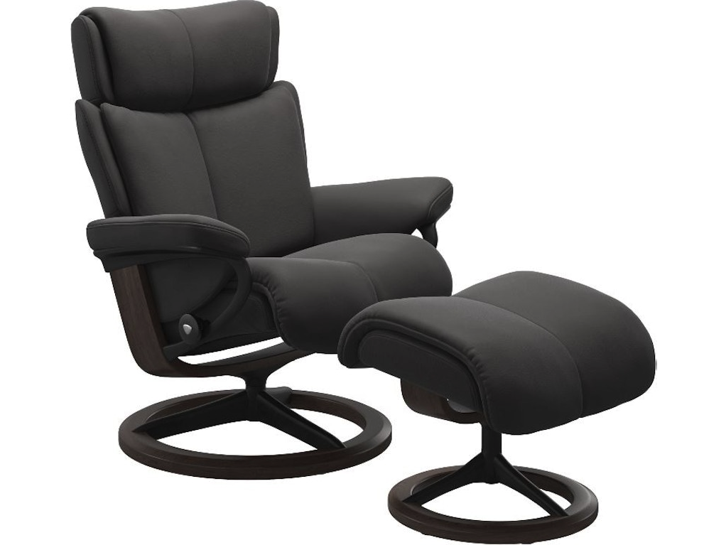 Stressless® Magic Recliner with Ottoman Recliners Customizable