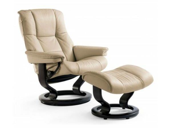 Stressless® Mayfair Recliner and Ottoman Recliners Customizable