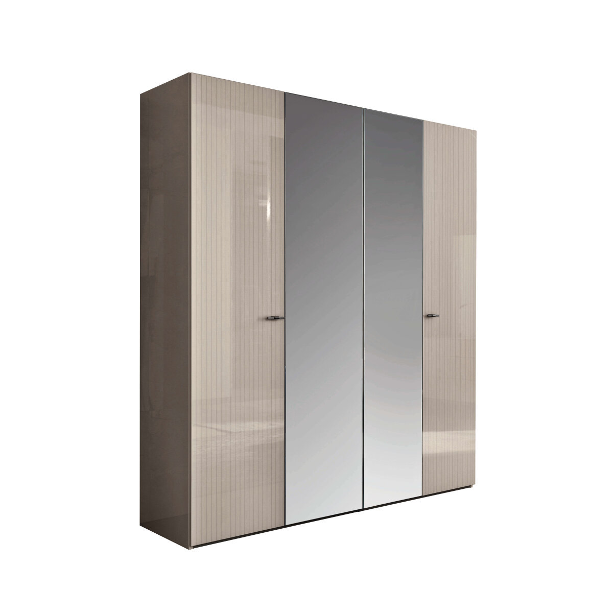 Claire 4 Door High Gloss Mirror Wardrobe Chests Alf Italia 29