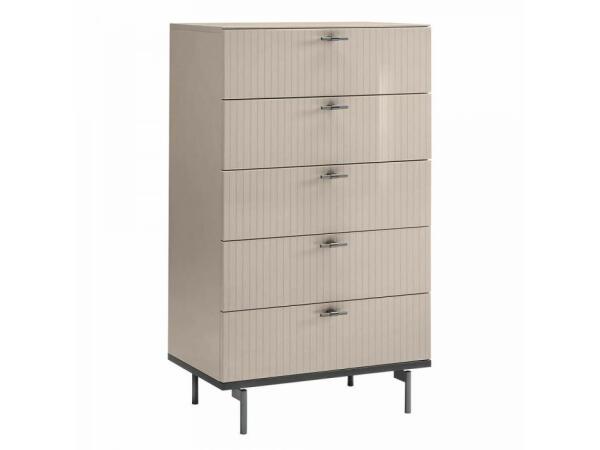 Claire High Gloss 5 Drawer Chest Chests Alf Italia