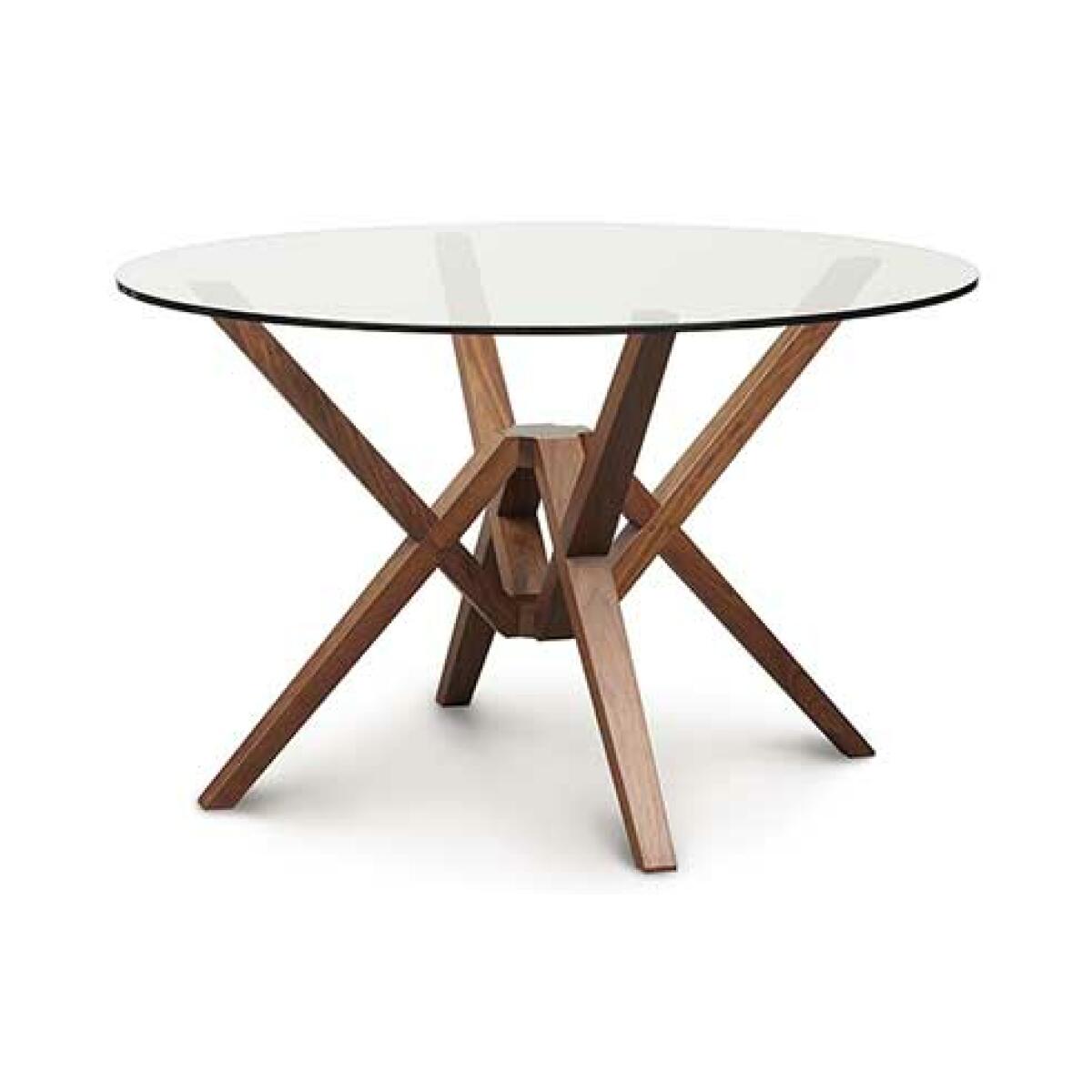 Exeter Round Glass Top Table Dining Tables Copeland Furniture 30