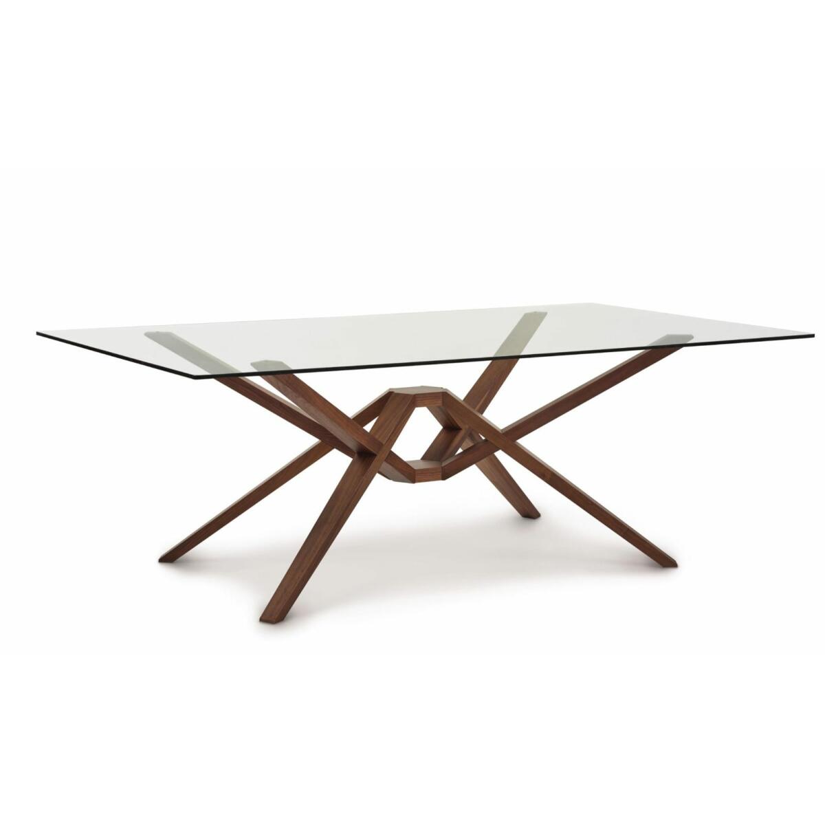 Exeter Rectangular Glass Top Table Dining Tables Copeland Furniture 30