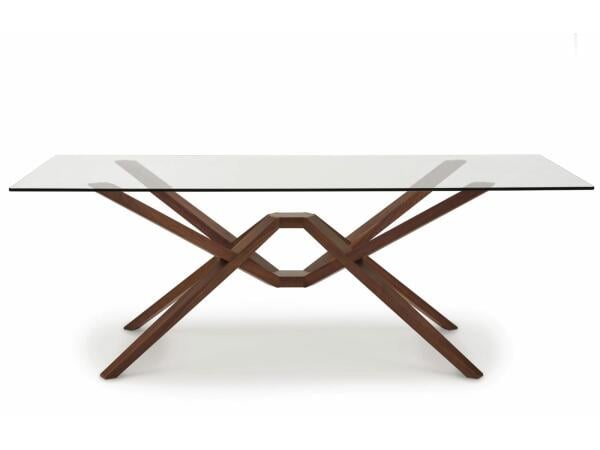 Exeter Rectangular Glass Top Table Dining Tables Copeland Furniture