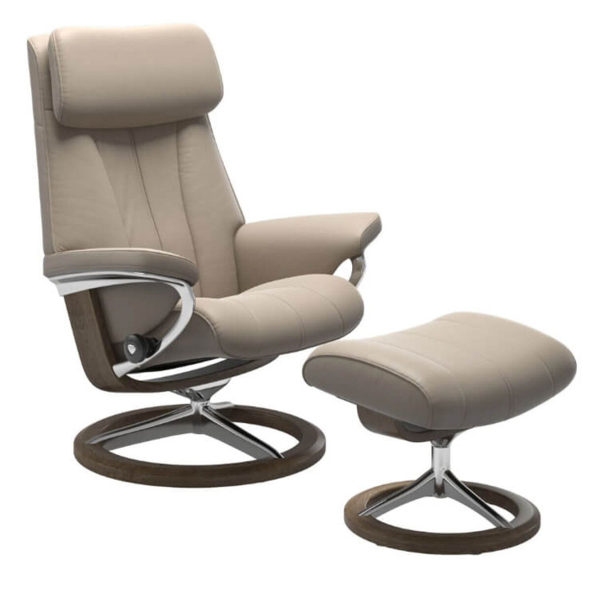 Stressless® Paul Recliner with Ottoman Recliners Customizable 31