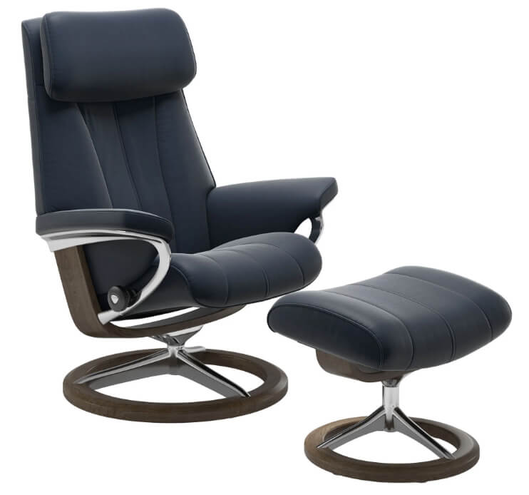 Stressless® Paul Recliner with Ottoman Recliners Customizable